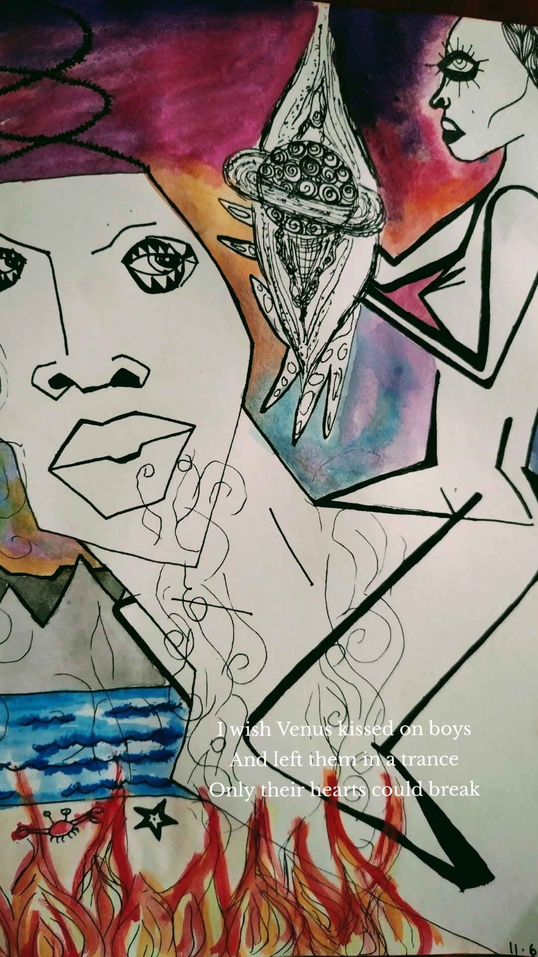 I wish Venus kissed on boys
And left them in a trance
Only their hearts could break